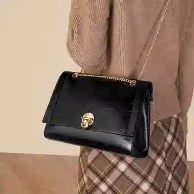 稻草人 高级感链条包通勤 聚氨酯 斜挎单肩包 女款