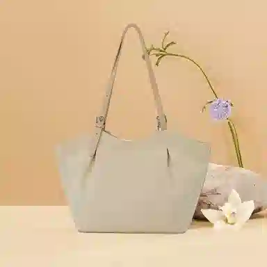 稻草人 美拉德风女大学生琥珀流光系穿搭大容量上课托特包复古精致小巧时尚百搭通勤腋下包 人造革 单肩包 女款 杏色 /卡其