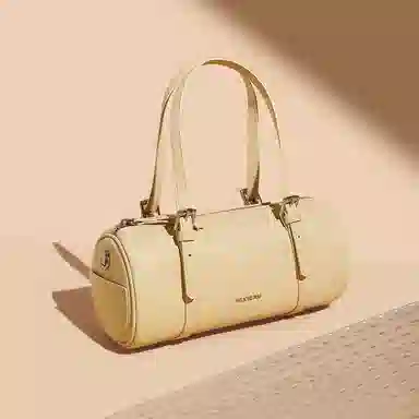 稻草人 经典百搭时尚通勤 牛皮 单肩手提包 女款