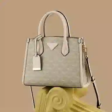 稻草人 简约时尚老花满印高级感复古 聚氨酯 单肩斜挎手提包 常规 女款 焦茶咖/香槟色/杏仁白