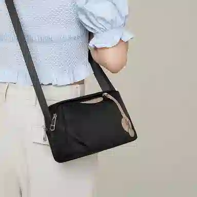 稻草人 休闲 牛津布 帆布包手机包斜挎包 女款 大象灰