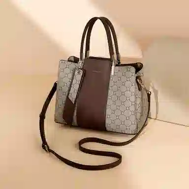 稻草人 包包女包大容量百搭高级感 小众百搭实用通勤 聚氨酯 斜挎单肩包手提包 常规 女款 深棕色