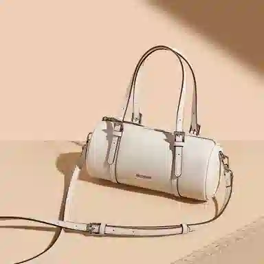 稻草人 经典百搭时尚通勤 牛皮 单肩手提包 女款