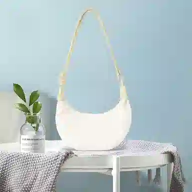 稻草人 小众设计毛绒镜子 高质感腋下高颜值休闲百搭软皮多巴胺少女包 合成革 单肩包斜挎包手提包 常规 女款 多色