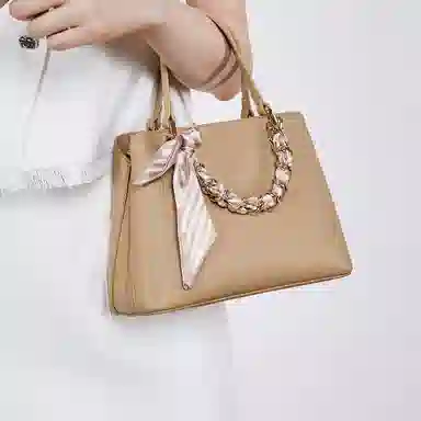 稻草人 精致百搭丝巾质感百搭 聚氨酯革 斜挎单肩手提包 女款 多色