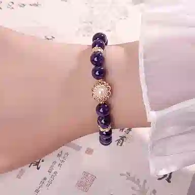 【上岸 | 九紫离火】 琅风 新中式高级感太阳花学业事业转运珠潮流设计感百搭#好运天然 紫水晶 手串 女款