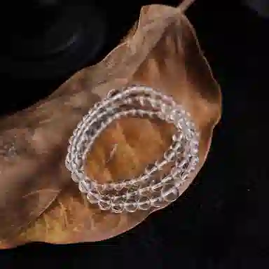 【7A级 | 近净体】 琅风 三圈多层高品质设计感转运珠叠戴潮流高级感简约百搭礼盒#好运天然 白水晶 手串 男女同款情侣款