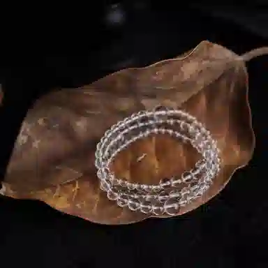 【7A级 | 近净体】 琅风 三圈多层高品质设计感转运珠叠戴潮流高级感简约百搭礼盒#好运天然 白水晶 手串 男女同款情侣款