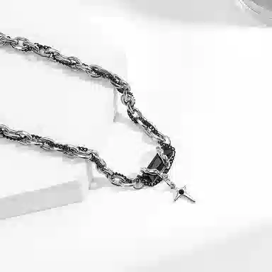 琅风 嘻哈时尚暗黑骑士潮酷 钛钢 项链 男款