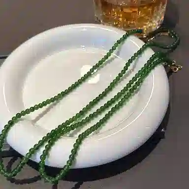 【高品质玉石】 琅风 新中式碧绿串珠国风高级感转运珠时尚气质天然 玉髓 项链 女款