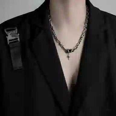 琅风 嘻哈时尚暗黑骑士潮酷 钛钢 项链 男款