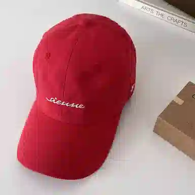 简约时尚百搭潮牌字母刺绣韩版弯檐软顶大头围可调节户外运动休闲遮阳防晒棒球帽 棉 鸭舌帽 男女同款情侣款