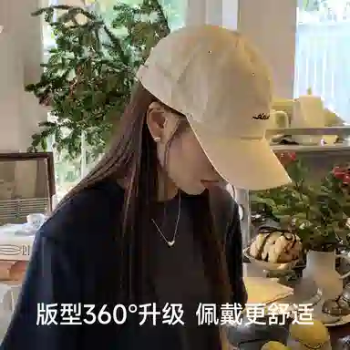 简约时尚百搭潮牌字母刺绣韩版弯檐软顶大头围可调节户外运动休闲遮阳防晒棒球帽 棉 鸭舌帽 男女同款情侣款