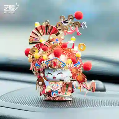 艺模 招财猫财神爷 金属拼装模型 手工摆件 拼图