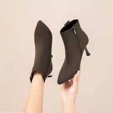 GEMEIQ Metal Heel Ankle Boots