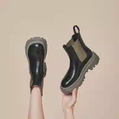 GEMEIQ PU Chelsea Boots 5cm