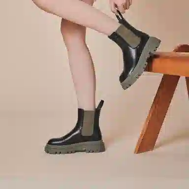 GEMEIQ PU Chelsea Boots 5cm