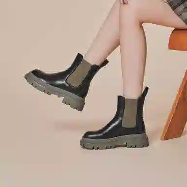 GEMEIQ PU Chelsea Boots 5cm