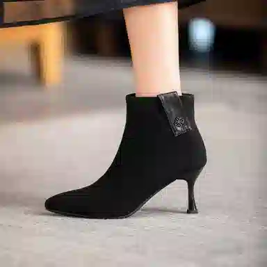 GEMEIQ Metal Heel Ankle Boots