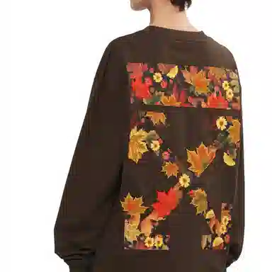 OFF-WHITE Maple Embroidery Long Sleeve Tee