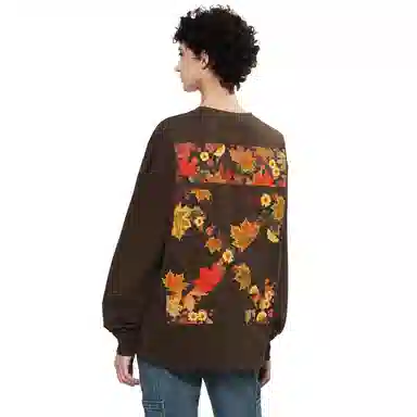 OFF-WHITE Maple Embroidery Long Sleeve Tee