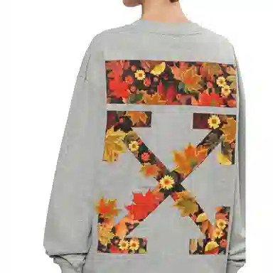 OFF-WHITE Maple Embroidery Long Sleeve Tee