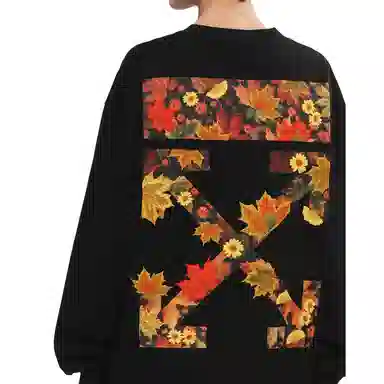 OFF-WHITE Maple Embroidery Long Sleeve Tee