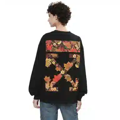 OFF-WHITE Maple Embroidery Long Sleeve Tee