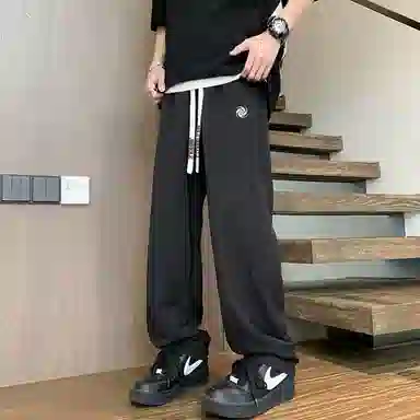金贝勒 美式高街复古直筒运动宽松痞帅休闲裤 男女同款