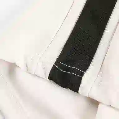 金贝勒 美式高街复古条纹宽松百搭潮流运动舒适透气系带休闲短裤 男女同款
