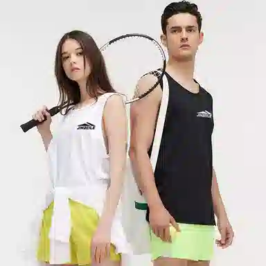 金贝勒 美式高街透气网眼耐磨宽松舒适无袖健身衣 男女同款