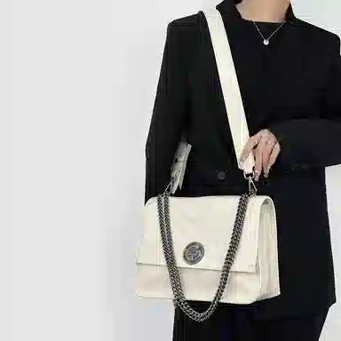 谷田西 软皮通勤链条 牛皮 托特包 中号 女款 黑色
