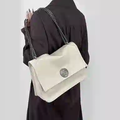 谷田西 软皮通勤链条 牛皮 托特包 中号 女款 黑色