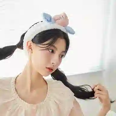 沂茹 秋冬款洗漱可爱甜美小众设计感洗脸发饰简约时尚通勤百搭宽边刘海束#好运 布艺 发带 女款