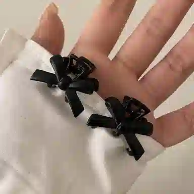沂茹 致可爱公主感小众设计甜美日常气质小巧蝴蝶结小号 发夹 女款 粉色