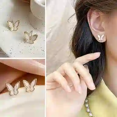 沂茹 简约气质高级感简约时尚精致 银针 铜镀金 耳钉 女款