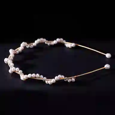 沂茹 小香风简约甜美日常通勤百搭气质缠绕几何细边压发时尚森系小众设计感文艺赫本风 合金电镀 发箍 女款