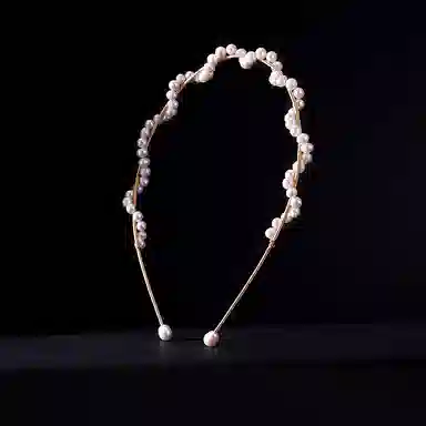 沂茹 小香风简约甜美日常通勤百搭气质缠绕几何细边压发时尚森系小众设计感文艺赫本风 合金电镀 发箍 女款