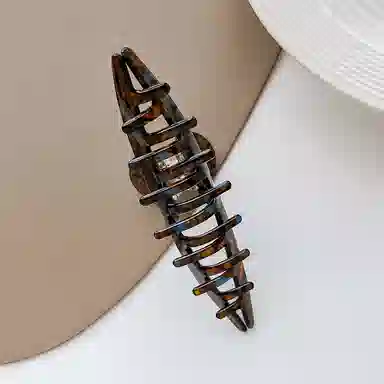 沂茹 复古轻奢感简约蓝咖色气质高级清冷日常通勤头饰优雅配饰 醋酸板材 发饰抓夹 女款