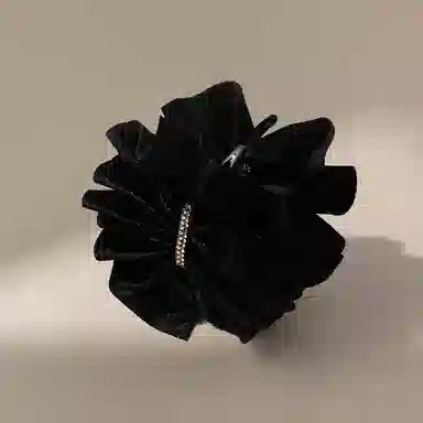 沂茹 法式浪漫褶皱马尾夹高级感后脑勺盘发发夹丸子头竖夹发卡发饰头饰女款