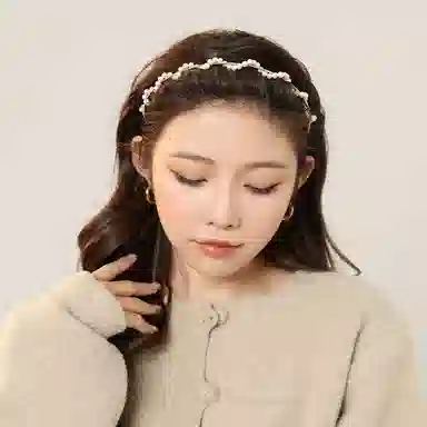 沂茹 小香风简约甜美日常通勤百搭气质缠绕几何细边压发时尚森系小众设计感文艺赫本风 合金电镀 发箍 女款