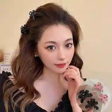 沂茹 致可爱公主感小众设计甜美日常气质小巧蝴蝶结小号 发夹 女款 粉色