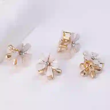 沂茹 文艺小清新 时尚甜美几何花朵 日常通勤百搭 树脂 发夹 女款