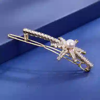 沂茹 简约闪耀少女水钻发夹刘海夹一字夹侧边夹星星发卡发饰头饰女款配饰