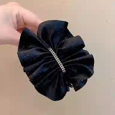 沂茹 法式浪漫褶皱马尾夹高级感后脑勺盘发发夹丸子头竖夹发卡发饰头饰女款