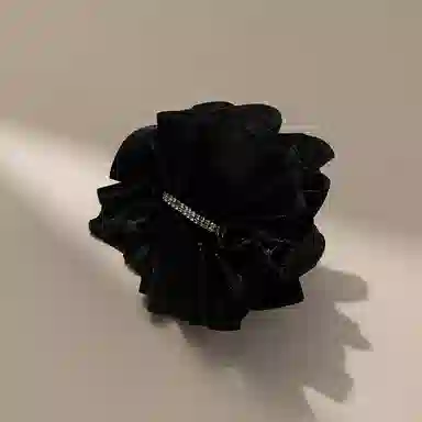 沂茹 法式浪漫褶皱马尾夹高级感后脑勺盘发发夹丸子头竖夹发卡发饰头饰女款