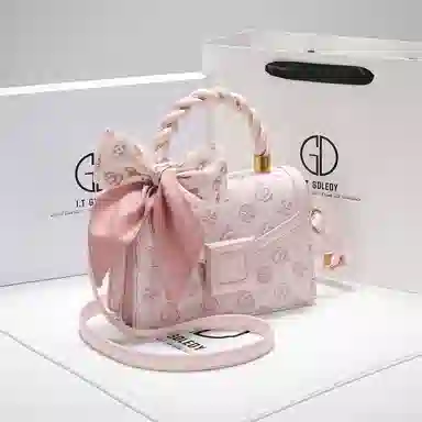 XOKY Embossed Shoulder Bag Ice Berry Pink