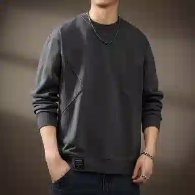 贵色 高端美式拼接宽松卫衣 男款