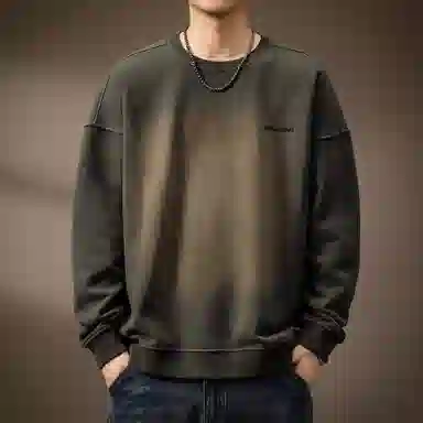 贵色 渐变水洗长袖卫衣 男款