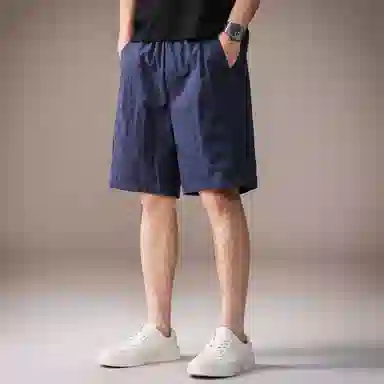 贵色 夏季 美式潮流复古百搭运动速干男士纯色简约风时尚潮牌户外穿搭五分休闲中裤工装短裤 宽松 男女同款